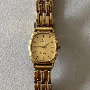 Vintage Omega De Ville Women's Gold Watch – Authenticated & Running